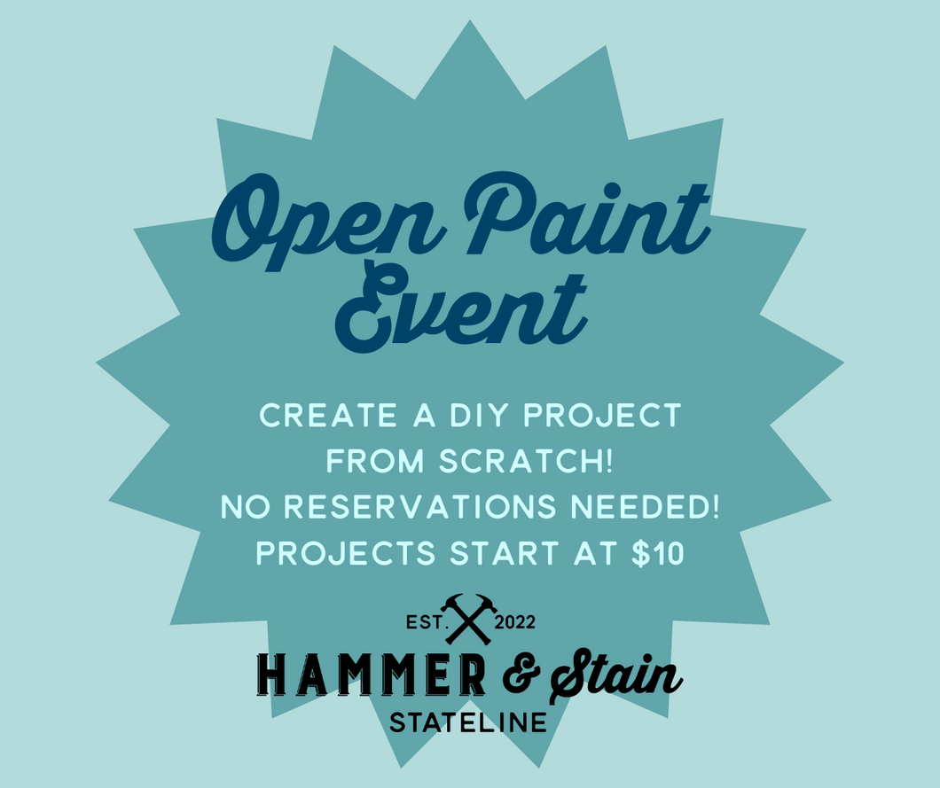11-30-23 Drop In for Open Paint and Crafting! 4-8pm