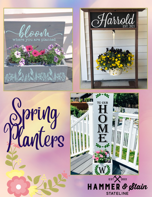 05-14-24  Planters! Porch Planters, Hanging Basket Stands, Shiplap Address Planters 6pm