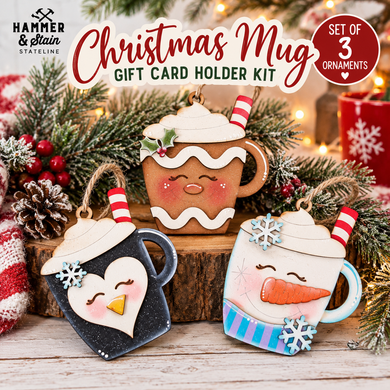 Christmas Mug Gift Card Holder DIY Kit – Set of 3