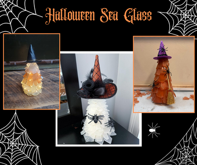 09-04-25 Light-Up Sea Glass Trees-Halloween Theme and Traditional 6pm