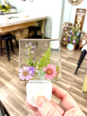 Pressed Flower Night Lights or Trinket Dishes- Take Home Kit