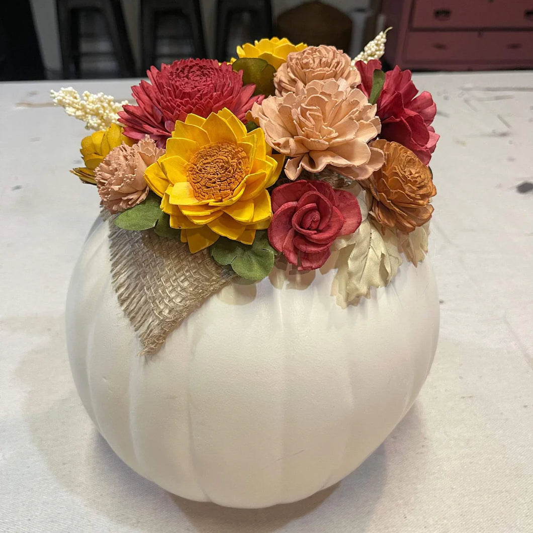 08-26-26 Fall Dip Dye Wood Flower Arrangement 6pm