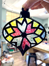 07-21-26 Christmas in July: Faux stained Glass Ornament Workshop 6pm