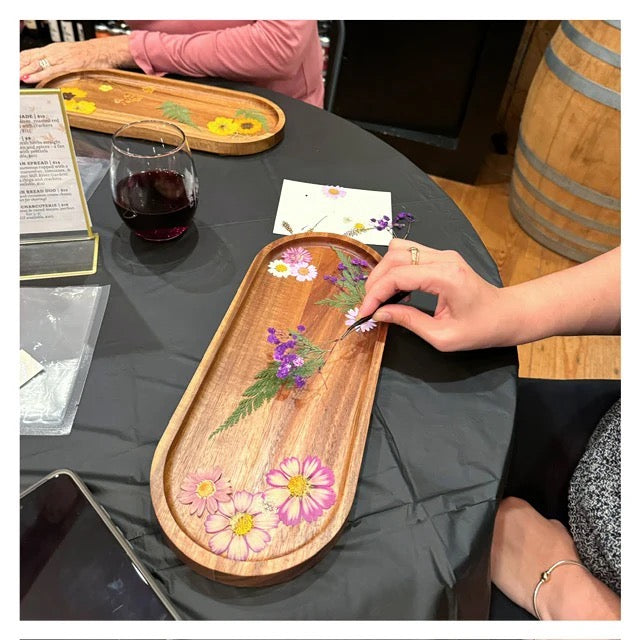 03-14-26 Blooming Boards:Resin Flower Art Trinket Trays at DC Estate Winery 11:30am-1:30pm (SOLD OUT)