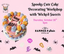 10-30-25 Spooky Cute Ghost Cake Decorating Workshop with Wicked Sweets 6pm