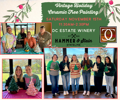 11-15-25 (Saturday) Vintage Holiday Ceramic Trees at DC Estate Winery 11:30am-2:30pm