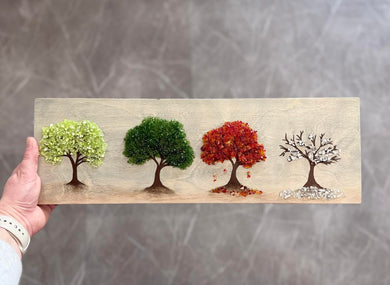 02-26-26 Four Season Crushed Glass Trees Workshop 6pm