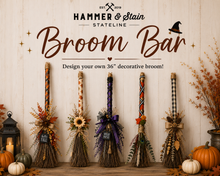 10-07-26 Broom Bar: Create Your Own Witchy Broom 5-7pm at Timber Hill Winery