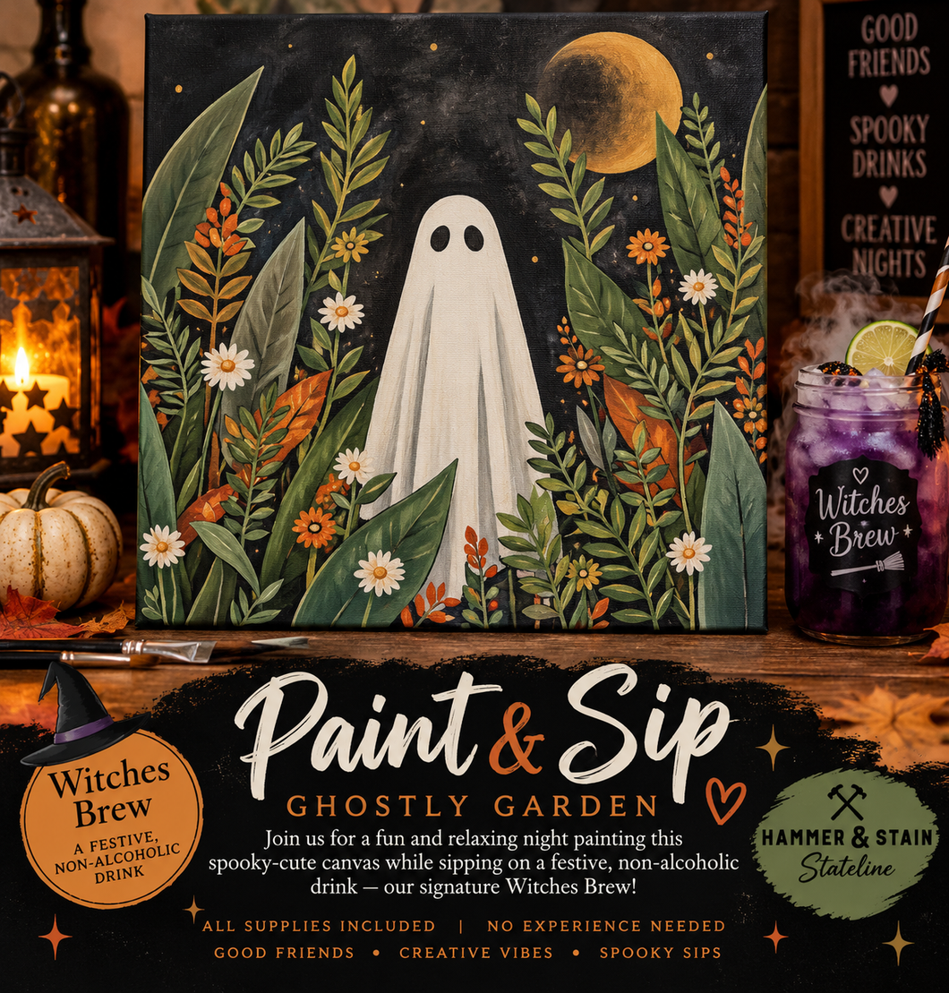 10-30-26 Ghostly Garden Paint & Sip: Witches Brew Night 6pm