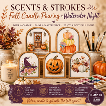 10-21-26 Scents & Strokes: Fall Candle Pouring + Watercolor Night 6pm