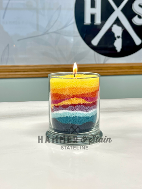 sand wax candle
